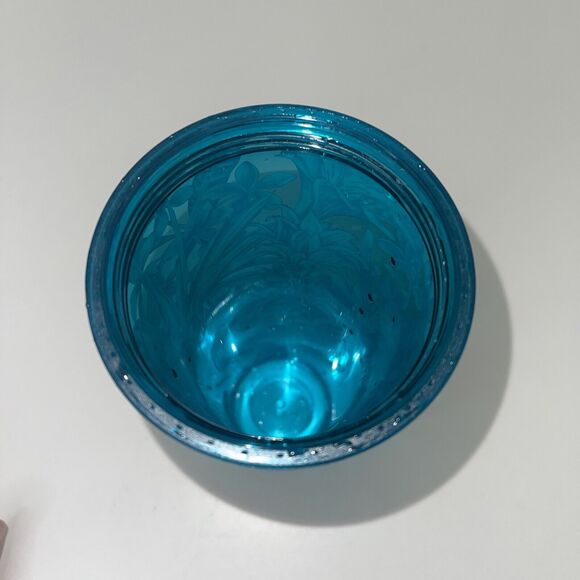 STARBUCKS 2016 Blue Tropical Hawaiian Flowers TUMBLER 24 Oz - Picture 8 of 8